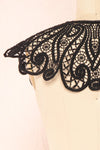 Colne Black Detachable Openwork Lace Collar | Boutique 1861 back close-up