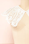 Colne White Detachable Openwork Lace Collar | Boutique 1861 front close-up