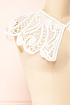 Colne White Detachable Openwork Lace Collar | Boutique 1861 side close-up