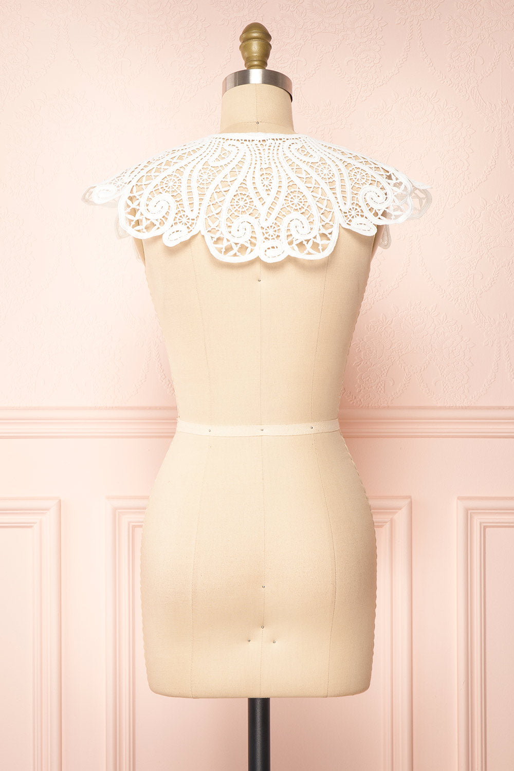 Colne White Detachable Openwork Lace Collar | Boutique 1861 back view 