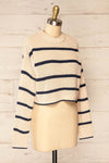 Colorado Cropped Striped Knit Sweater | La petite garçonne side view