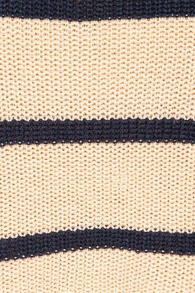 Colorado Cropped Striped Knit Sweater | La petite garçonne fabric