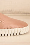 Columba Round-Toe Slip On Leather Shoes | La petite garçonne side front close-up