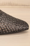 Complector Black Sling-Back Shoes | La petite garçonne side close-up