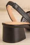 Complector Black Sling-Back Shoes | La petite garçonne back close-up