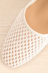 Complector White Sling-Back Shoes | La petite garçonne flat close-up