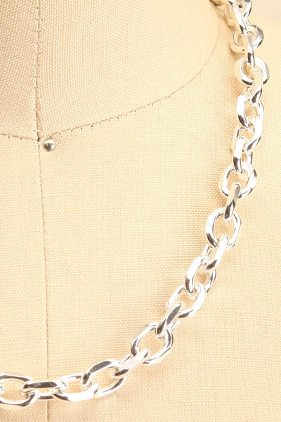Conferre Silver Cable Link Chain | La petite garçonne close-up