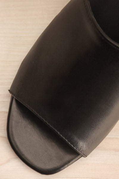 Cooper Black Leather Block Heel Sandals | La Petite Garçonne Chpt. 2