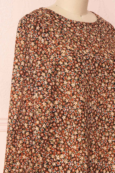 Copera Floral Long Sleeved Blouse | Boutique 1861 side close-up
