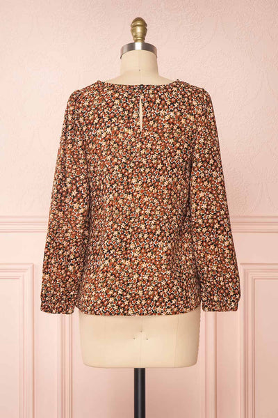 Copera Floral Long Sleeved Blouse | Boutique 1861 back view