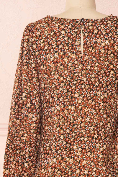 Copera Floral Long Sleeved Blouse | Boutique 1861 back close-up