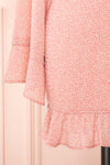 Cordia Blush Long Sleeve Half Ruched Dress | Boutique 1861 bottom