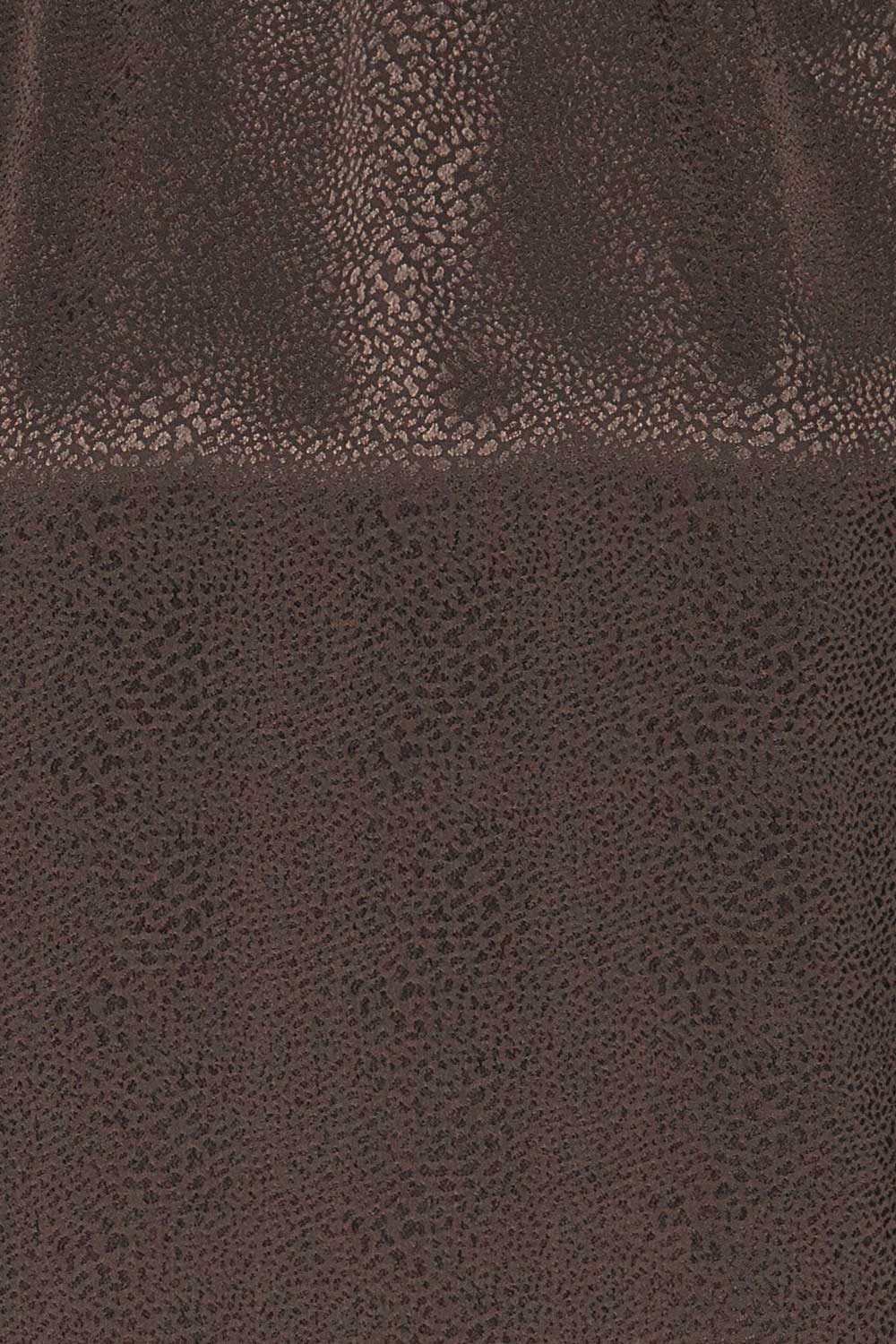 Corenne Dark Grey Satin Blouse | Haut fabric close up | La Petite Garçonne