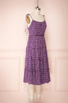 Coronis Purple Layered Floral Jumpsuit | La petite garçonne side view