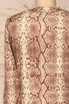 Coswig Brun Brown Snake Pattern Long Sleeved Top | La Petite Garçonne back close-up