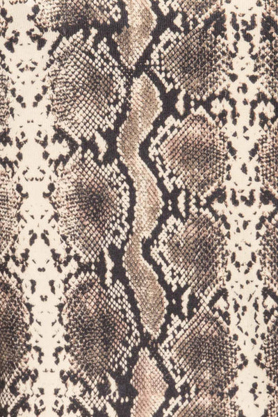Coswig Noir Black Snake Pattern Long Sleeved Top | La Petite Garçonne fabric detail