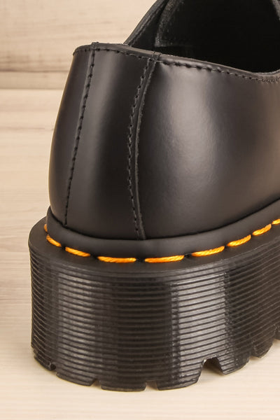 Crawley Leather Black Dr. Martens Shoes back close-up | La Petite Garçonne
