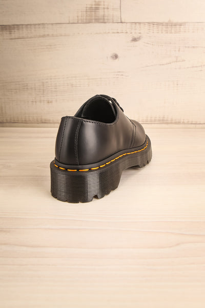 Crawley Leather Black Dr. Martens Shoes back view | La Petite Garçonne