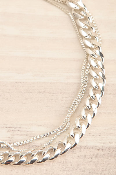 Croate Silver 3-in-1 Chain Bracelet | La petite garçonne close-up