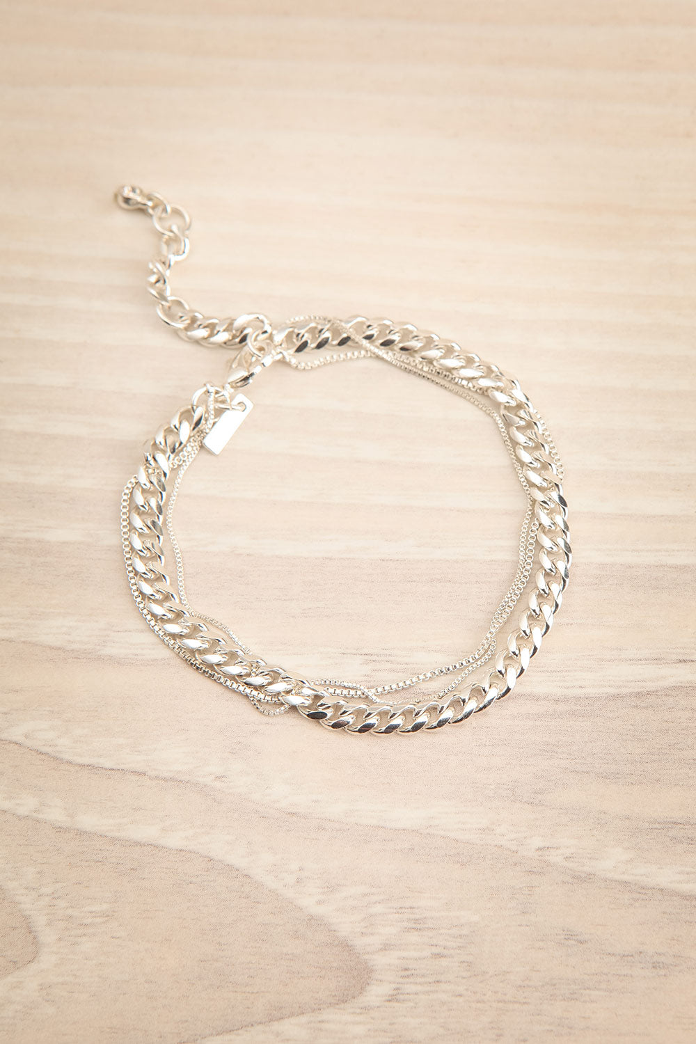 Croate Silver 3-in-1 Chain Bracelet | La petite garçonne
