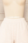Cruise Shorts Striped Shorts w/ Elastic Waist | La petite garçonne front close-up