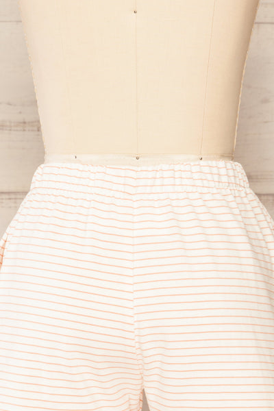 Cruise Shorts Striped Shorts w/ Elastic Waist | La petite garçonne back close-up