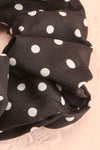 Crux Black Polka Dots Hair Scrunchie | Boutique 1861  close-up