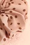Crux Taupe Polka Dots Hair Scrunchie | Boutique 1861 close-up