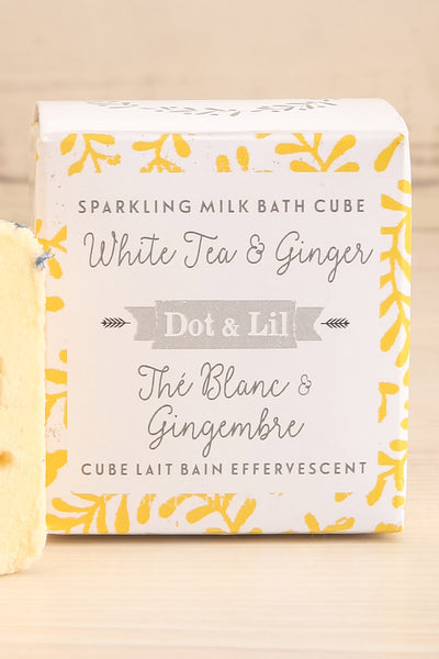 Cube Lait de Bain The Blanc Gingembre Milk Bath | La petite garçonne front close-up