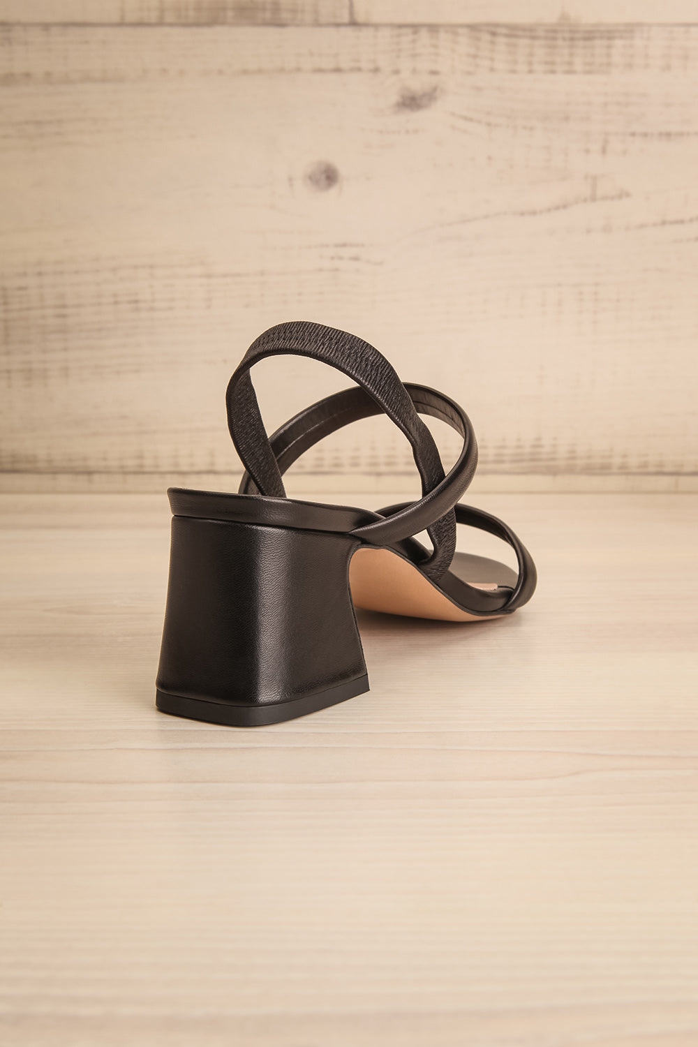 Cubisme Strappy Block Heel leather Sandals | La petite garçonne back view