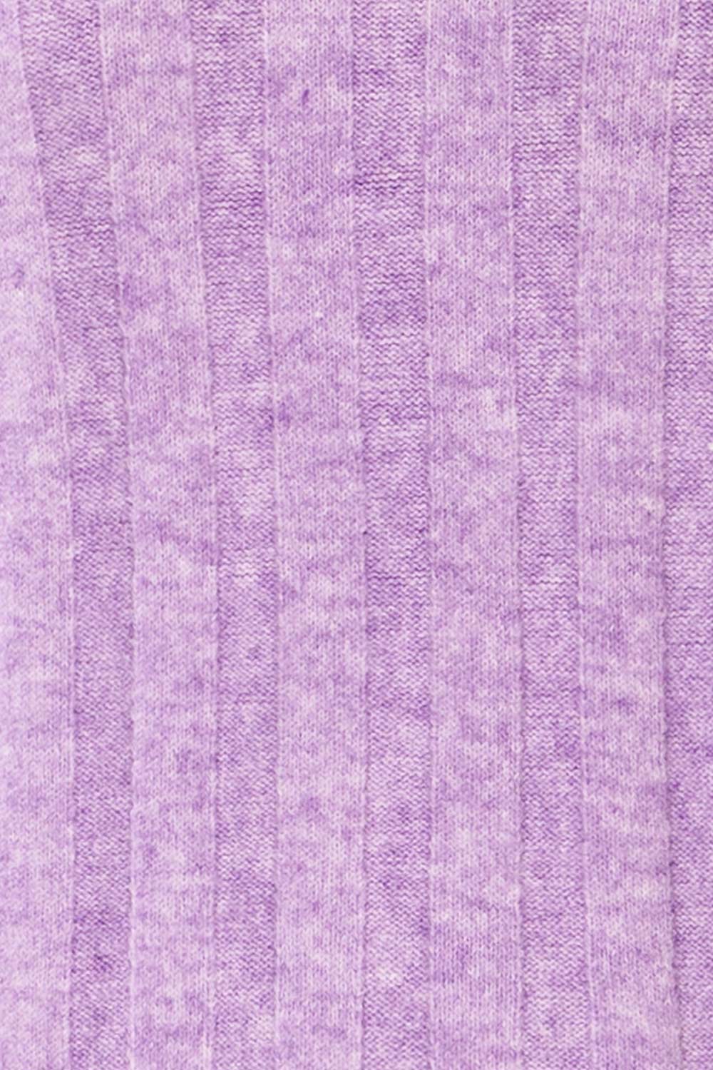 Cuenca Lilac Ribbed Mock Neck Knit Top | La petite garçonne fabric 