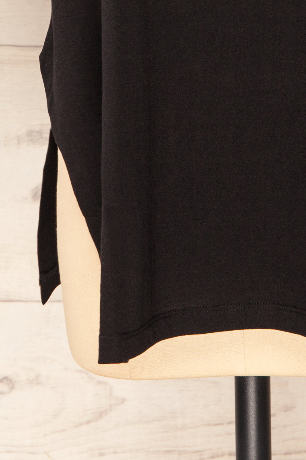 Cyli Black Crew Neck Oversized T-Shirt | La petite garçonne bottom 