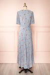 Cynthia Floral Button-Up V-Neck Midi Dress | Boutique 1861 back view