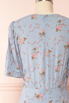 Cynthia Floral Button-Up V-Neck Midi Dress | Boutique 1861 back close up