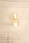 Cypres de Provence Gold Earrings w/ Pearl | La petite garçonne close-up