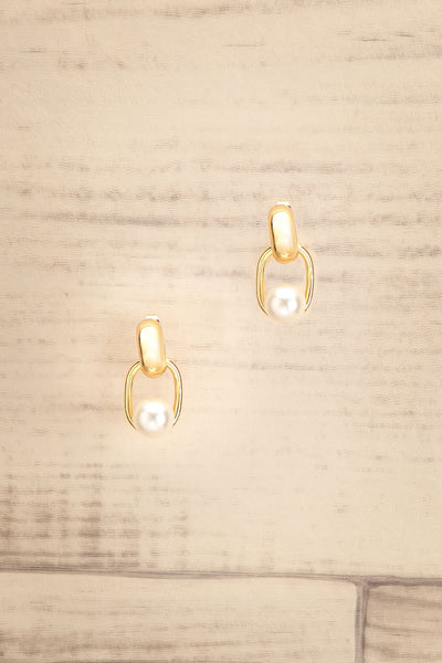 Cypres de Provence Gold Earrings w/ Pearl | La petite garçonne