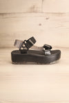 Danasgaddi Black Platform Sandals | La petite garçonne side view