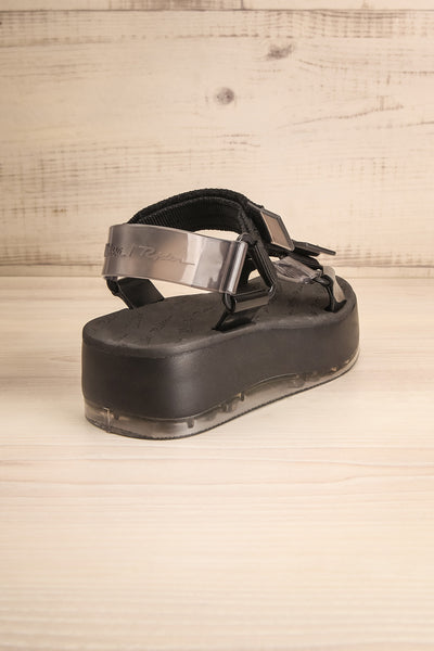 Danasgaddi Black Platform Sandals | La petite garçonne back view