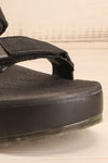 Danasgaddi Black Platform Sandals | La petite garçonne front close-up