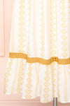 Daenerys Midi Dress w/ Geometric Motif | Boutique 1861details