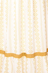 Daenerys Midi Dress w/ Geometric Motif | Boutique 1861 fabric