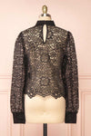 Dahana Black Floral Lace Blouse | Boutique 1861 back view