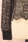 Dahana Black Floral Lace Blouse | Boutique 1861 sleeve