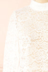 Dahana Ivory Floral Lace Blouse | Boutique 1861 front close-up