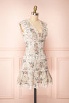 Daneel White Floral Sleeveless Layered Dress | Boutique 1861 side view