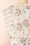Daneel White Floral Sleeveless Layered Dress | Boutique 1861 back close-up