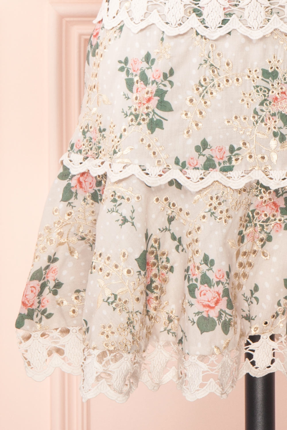 Daneel White Floral Sleeveless Layered Dress | Boutique 1861 bottom 