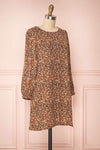 Danette Floral Pattern Long Sleeved Shift Dress | Boutique 1861 side view