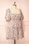 Daniela Balloon Sleeve Short Floral Dress | Boutique 1861 side plus
