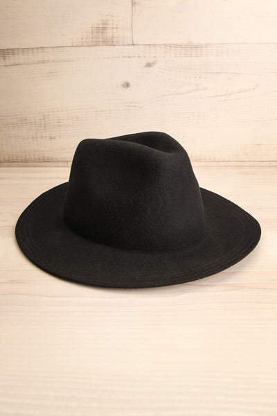 Darda Black Wool Felt Fedora Hat | La Petite Garçonne